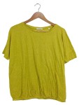 Vorschaubild 1 von Damen T-Shirt Gr. 40/L Grün gepunktet Casual Viskose Kurzarm