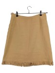 Vorschaubild 1 von Damen Faltenrock Gr. 38 Beige Bohemian Fransen Midirock