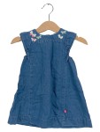 Vorschaubild 1 von Mädchen Jeanskleid Gr. 68 Blau mit Schmetterlingen Casual