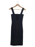 Vorschaubild 1 von Cocktailkleid Damen Gr. 36/S Schwarz Elegant Schnürung