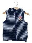 Vorschaubild 1 von Leichte Weste Kinder Blau Gr. 92 Baumwolle Gestreift Casual Ärmellos