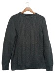 Vorschaubild 1 von Herren Pullover Strickpullover Zopfmuster Einheitsgröße Grau