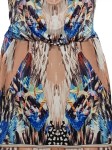 Vorschaubild 3 von Freizeitkleid Damen Gr. 40/L Mehrfarbig Polyester Abstrakt 115 cm