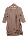 Vorschaubild 1 von BEST CONNECTIONS Damen Strickjacke Gr. 40 L Beige Casual