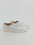 Vorschaubild 2 von Sneaker low Damen Gr. 37 Weiß Leder Schnürung Casual Freizeit Logo