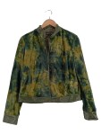 Vorschaubild 1 von Damen Lederjacke Gr. 38/M Modern Mehrfarbig Grün Braun