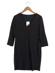 Vorschaubild 1 von Cocktailkleid Damen Gr. 40 Schwarz Elegant Punkte V-Ausschnitt