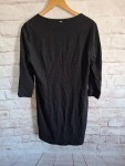 Vorschaubild 2 von Cocktailkleid Damen Gr. 40 Schwarz Elegant Punkte V-Ausschnitt
