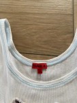 Vorschaubild 5 von Damen Top Einheitsgröße Weiß Casual Rippstrick Stern Applikation