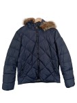 Vorschaubild 1 von Damen Steppjacke Daunenjacke Kapuze Fellbesatz Blau Gr. 38/M Outdoor