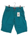 Vorschaubild 1 von Shorts Damen Türkis Gr. W26/34/XS Baumwolle Uni Casual Freizeit Knopf