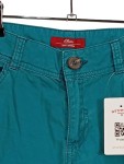 Vorschaubild 2 von Shorts Damen Türkis Gr. W26/34/XS Baumwolle Uni Casual Freizeit Knopf