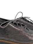 Vorschaubild 2 von Damen Plateau Schnürschuhe Metallic Silber Gr. 40 Oxford