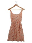 Vorschaubild 1 von Damen Sommerkleid Gr. 36/S Blumenmuster Orange Casual