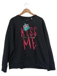 Vorschaubild 1 von Damen Sweatshirt Schwarz 42/XL Casual Pailletten Schriftzug Kiss Me