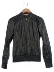 Vorschaubild 1 von Damen Bomberjacke Gr. 32/XXS Schwarz Casual mit Spitze