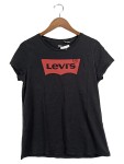 Vorschaubild 1 von Damen T-Shirt Logo Print Schwarz Rot Gr. L Baumwolle Casual
