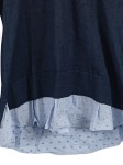 Vorschaubild 2 von Damen Pullover Blau UNI Viskose Punkte Casual Langarm