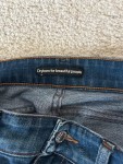 Vorschaubild 3 von Jeans Regular Fit Damen Gr. 38 Blau Baumwolle Elasthan Uni Casual Knopf