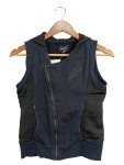 Vorschaubild 1 von Steppweste Kinder Gr. 146 Schwarz Viskose Uni Casual Ärmellos Freizeit