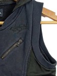 Vorschaubild 2 von Steppweste Kinder Gr. 146 Schwarz Viskose Uni Casual Ärmellos Freizeit