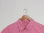 Vorschaubild 4 von Damen Bluse Gr. 46 Pink Kurzarm Basic Baumwolle