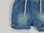 Vorschaubild 3 von Jeans Shorts Kinder Blau Gr. 62 Baumwolle Uni Casual Freizeit Raffungen