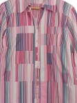 Vorschaubild 2 von Damen Hemdbluse 3/4 Arm Gestreift Mehrfarbig Gr. 46