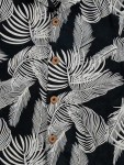 Vorschaubild 3 von Freizeithemd Kinder Gr. 146 Schwarz Baumwolle Florales Muster Retro Kurzarm