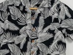 Vorschaubild 4 von Freizeithemd Kinder Gr. 146 Schwarz Baumwolle Florales Muster Retro Kurzarm