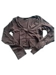 Vorschaubild 1 von Damen Langarmshirt Gr. 42/XL Braun Casual Baumwolle