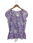 Vorschaubild 1 von Damen Bluse Gr. 46 Lila Blumenmuster Casual Kurzarm