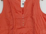 Vorschaubild 2 von Damen Bluse Shirt Orange Gr. 48 Casual Baumwolle Ärmellos