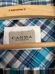 Vorschaubild 4 von C&A Canda Damen Hemdbluse Gr. 52 Blau Kariert Ärmellos Sommer