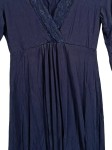 Vorschaubild 3 von Stillnachthemd Damen Gr. XS/34 Blau Spitze V-Ausschnitt