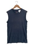 Vorschaubild 1 von Unterhemd Herren Gr. S Blau Uni Casual Ärmellos Logo-Print Schriftzug