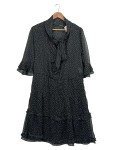 Vorschaubild 1 von Damen Freizeitkleid Gr. 38/M Schwarz Feminin Punkte