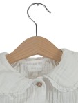 Vorschaubild 3 von Mädchen Langarmshirt Bluse Rüschenkragen Musselin Weiß Gr. 98
