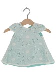 Vorschaubild 1 von Mädchen Freizeitkleid Gr. 60 Türkis Charmant Florales Lochmuster