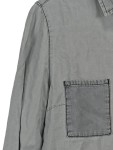 Vorschaubild 2 von Damen Hemdbluse Grau Gr. 36/S Casual Lyocell Langarm