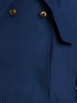 Vorschaubild 3 von Trenchcoat Damen Blau Gr. 36/S Polyester Uni Klassisch Langarm
