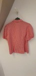 Vorschaubild 2 von Damen Trachtenbluse Gr. 38 Rot Weiß Kariert Spitze Baumwolle