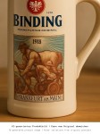 Vorschaubild 3 von Bierkrug Keramik Vintage Beige Motiv Bier 0,5L Krug