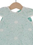 Vorschaubild 2 von Mädchen Freizeitkleid Gr. 60 Türkis Charmant Florales Lochmuster