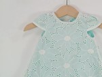 Vorschaubild 3 von Mädchen Freizeitkleid Gr. 60 Türkis Charmant Florales Lochmuster