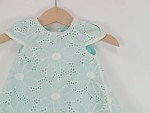 Vorschaubild 4 von Mädchen Freizeitkleid Gr. 60 Türkis Charmant Florales Lochmuster