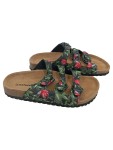 Vorschaubild 1 von Damen Pantoletten Sandalen Blumenmuster Gr. 38 Casual Mehrfarbig