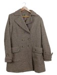 Vorschaubild 1 von Damen Wollmantel Gr. 42 Braun Meliert Doppelreiher