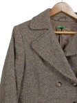 Vorschaubild 2 von Damen Wollmantel Gr. 42 Braun Meliert Doppelreiher