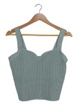 Vorschaubild 1 von Damen Rippstrick Top Türkis Gr. 40/L Casual